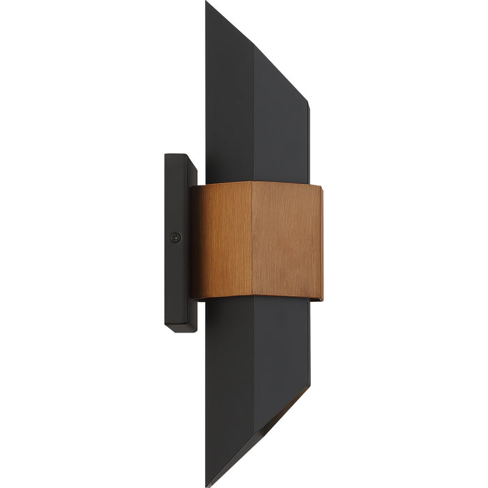 LED Outdoor Lantern from the Chasm collection in Matte Black finish