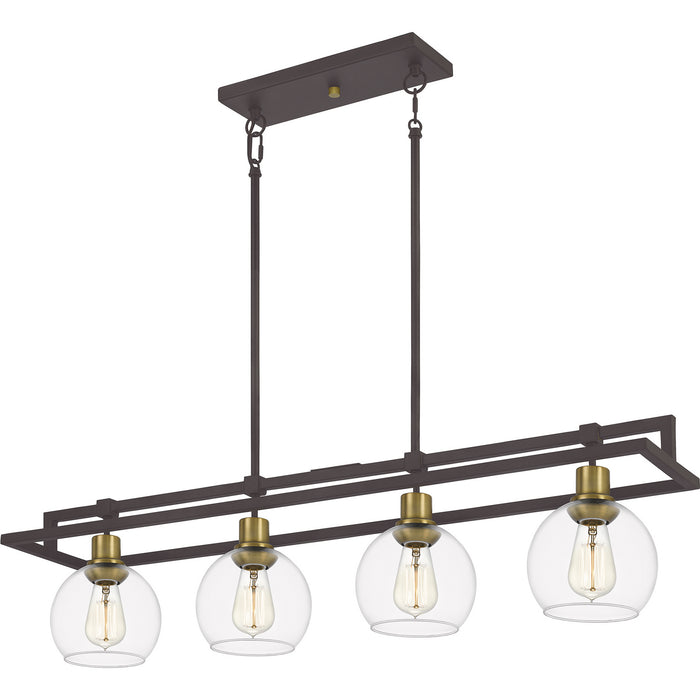 Four Light Island Chandelier from the Dobbs collection in Old Bronze finish