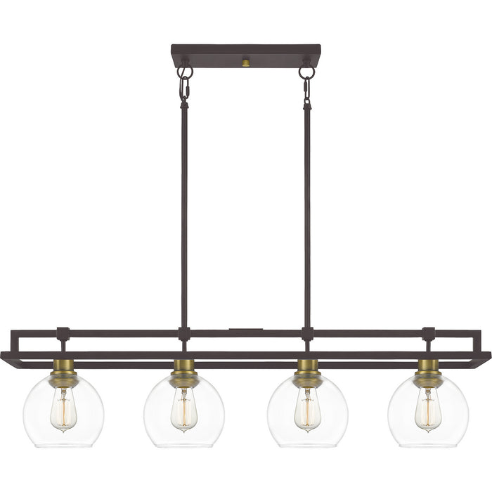 Four Light Island Chandelier from the Dobbs collection in Old Bronze finish