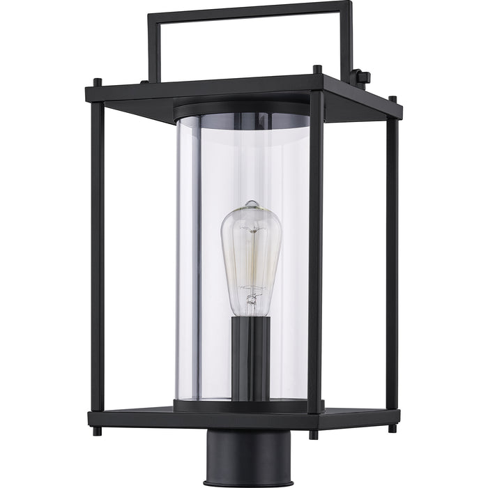 One Light Outdoor Lantern from the Garrett collection in Matte Black finish