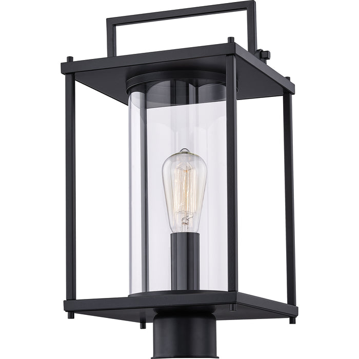 One Light Outdoor Lantern from the Garrett collection in Matte Black finish