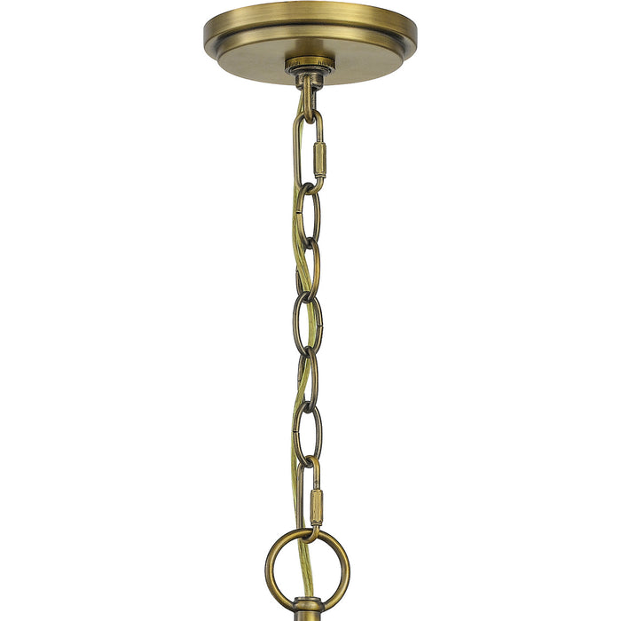 Five Light Chandelier from the Joules collection in Aged Brass finish