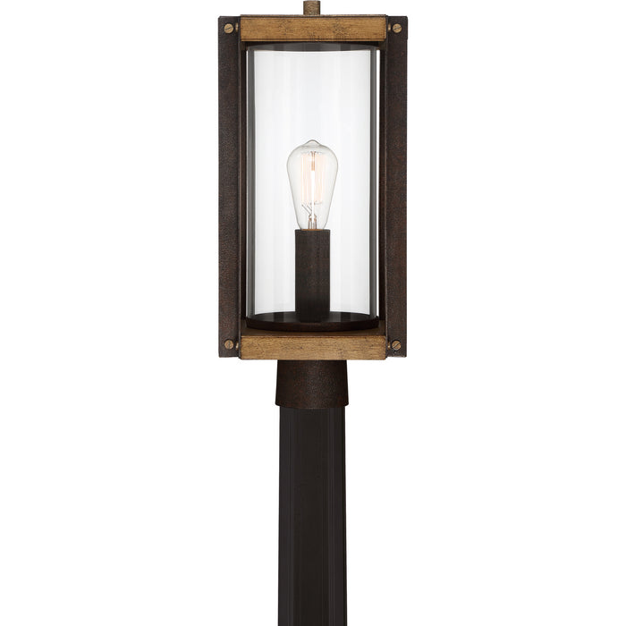 One Light Outdoor Lantern from the Marion Square collection in Rustic Black finish
