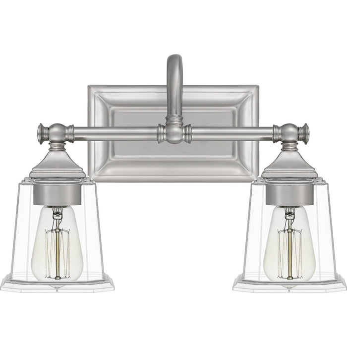 Two Light Bath from the Nicholas collection in Brushed Nickel finish