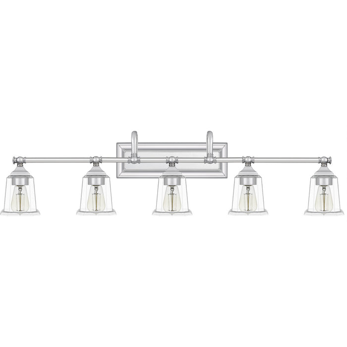 Five Light Bath Fixture from the Nicholas collection in Polished Chrome finish