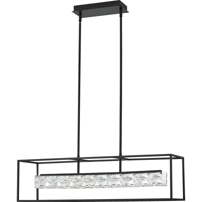 LED Island Chandelier from the Dazzle collection in Matte Black finish