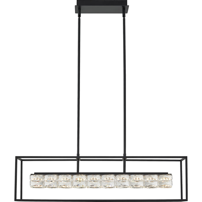 LED Island Chandelier from the Dazzle collection in Matte Black finish