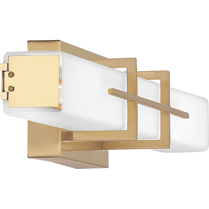 LED Bath Fixture from the Gemini collection in Aged Brass finish