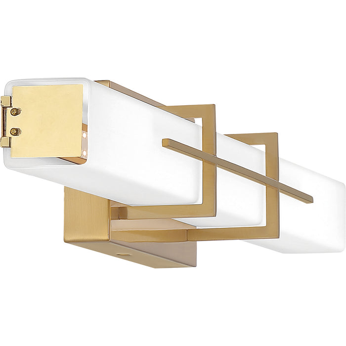 LED Bath Fixture from the Gemini collection in Aged Brass finish