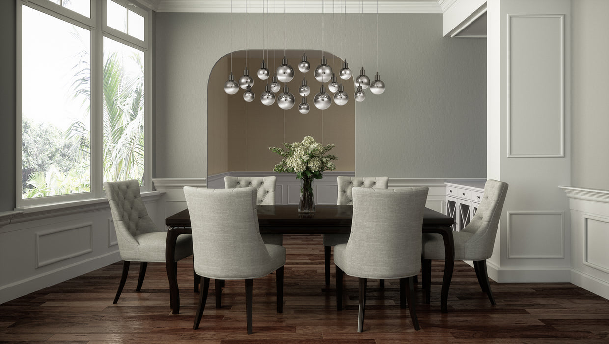 LED Island Chandelier from the Shadow collection in Black Chrome finish