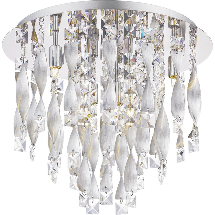 Six Light Flush Mount from the Twinkle collection in Polished Chrome finish