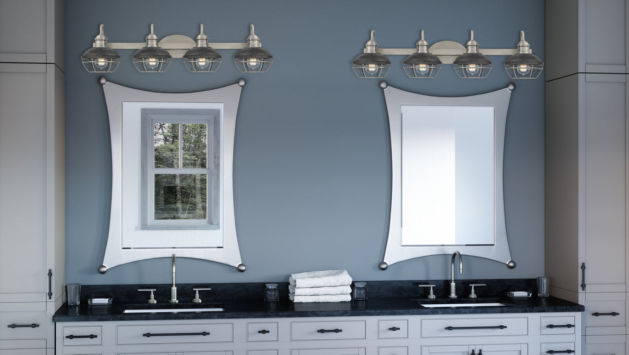 Four Light Bath from the Sandpiper collection in Antique Polished Nickel finish