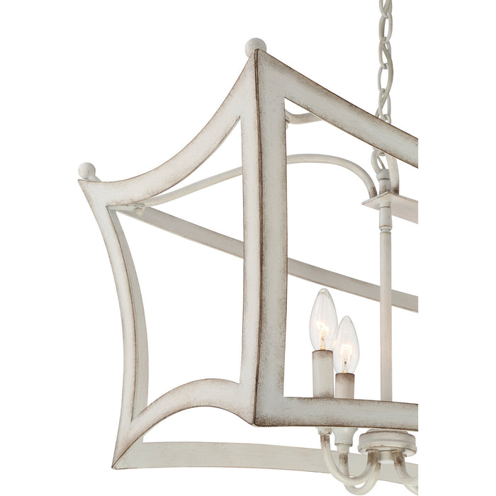 Eight Light Island Chandelier from the Summerford collection in Antique White finish