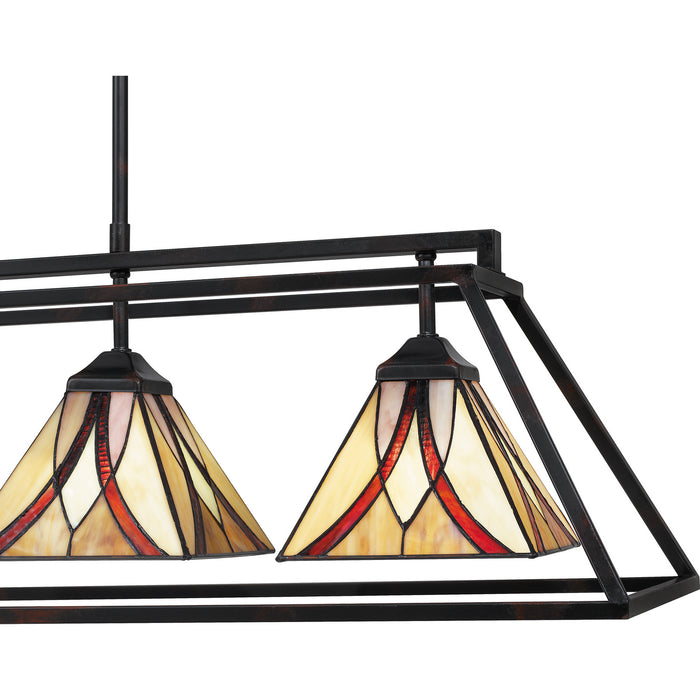 Four Light Island Chandelier from the Asheville collection in Valiant Bronze finish