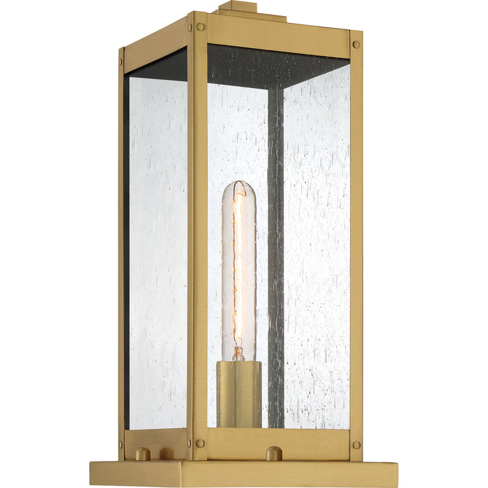 One Light Outdoor Lantern from the Westover collection in Antique Brass finish