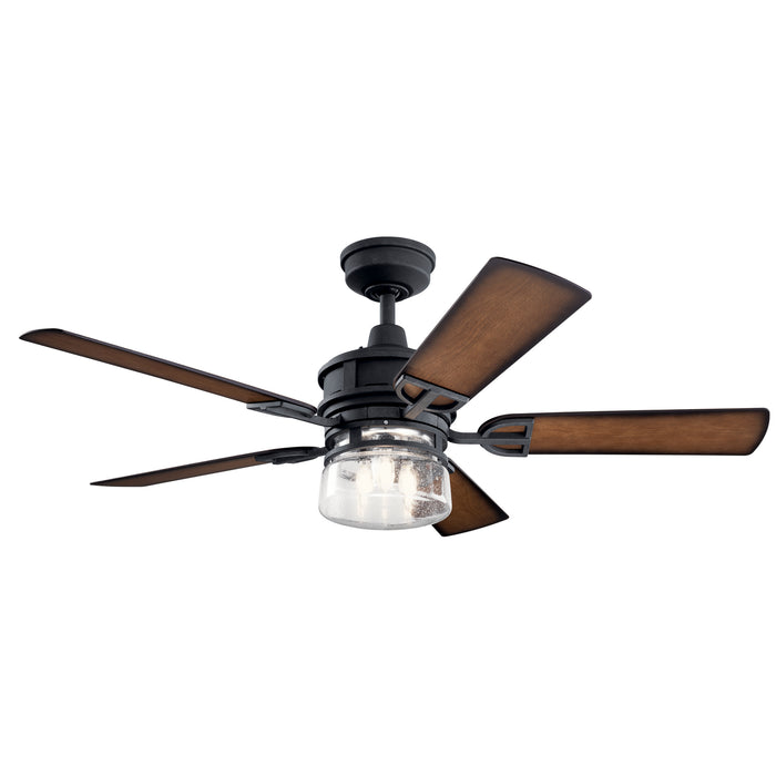 52``Ceiling Fan from the Lyndon Patio collection in Distressed Black finish