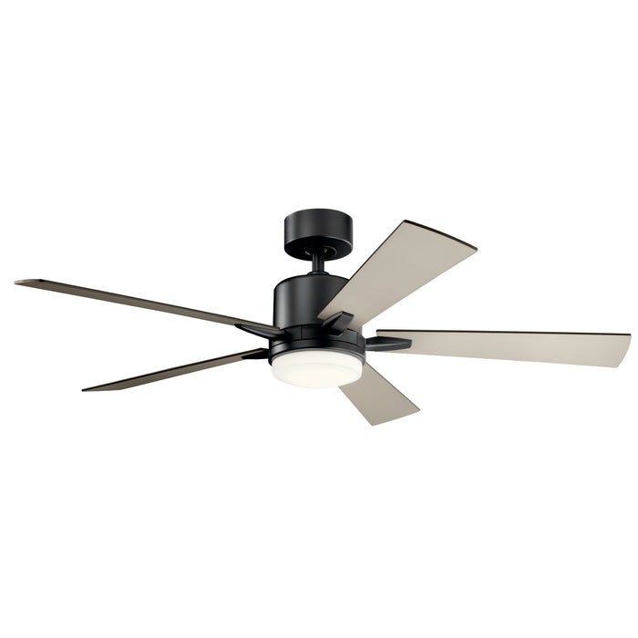 52``Ceiling Fan from the Lucian collection in Satin Black finish
