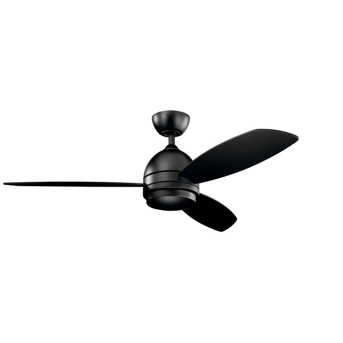 52``Ceiling Fan from the Vassar collection in Satin Black finish