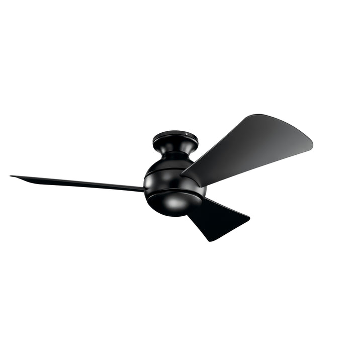 44``Ceiling Fan from the Sola collection in Satin Black finish