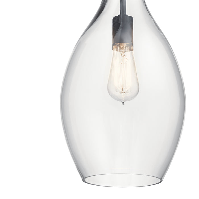One Light Mini Pendant from the Everly collection in Black finish
