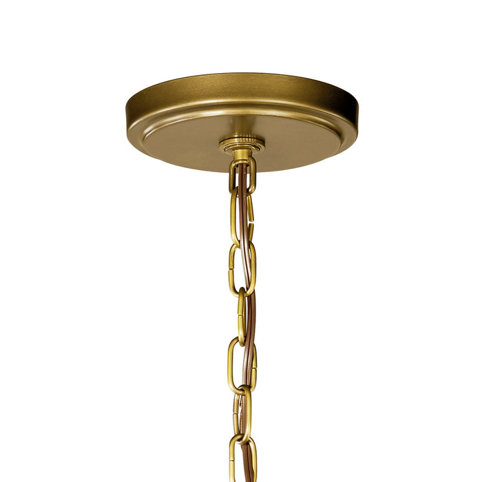 Six Light Foyer Chandelier from the Voleta collection in Natural Brass finish