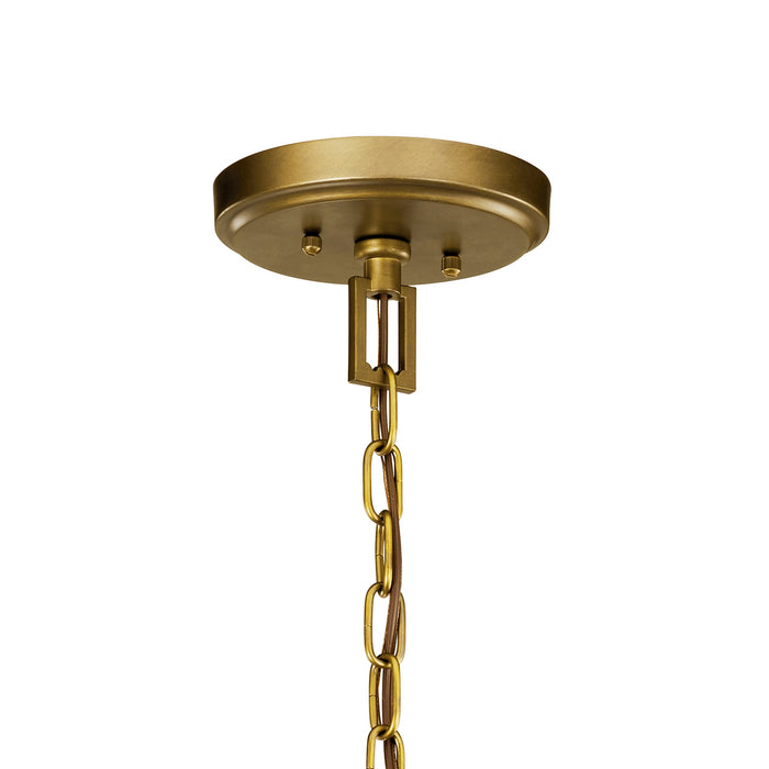Eight Light Foyer Chandelier from the Morrigan collection in Natural Brass finish