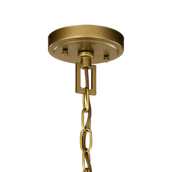 Three Light Pendant from the Morrigan collection in Natural Brass finish