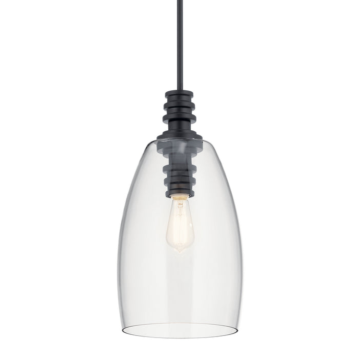 One Light Pendant from the Lakum collection in Black finish