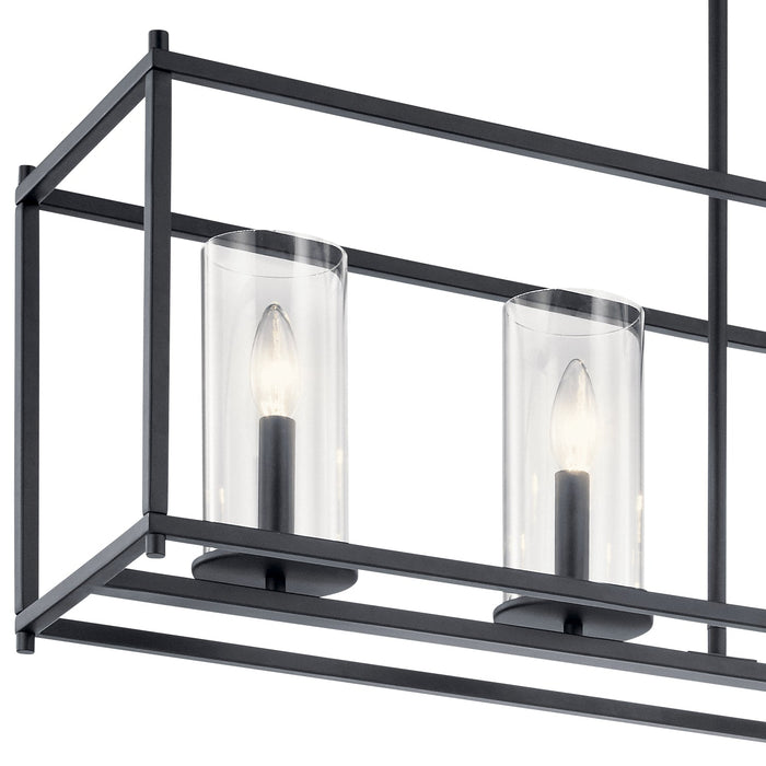 Five Light Linear Chandelier from the Crosby collection