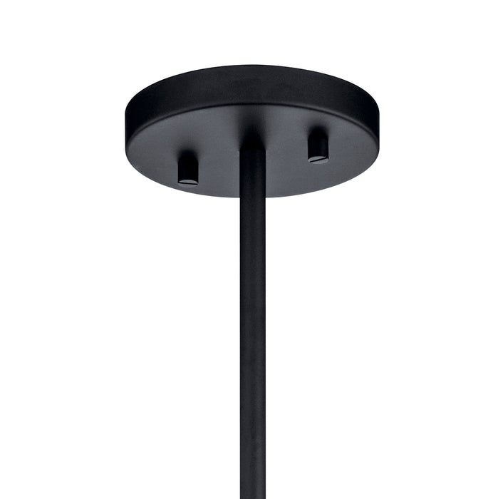 Three Light Chandelier/Semi Flush Mount from the Crosby collection in Black finish