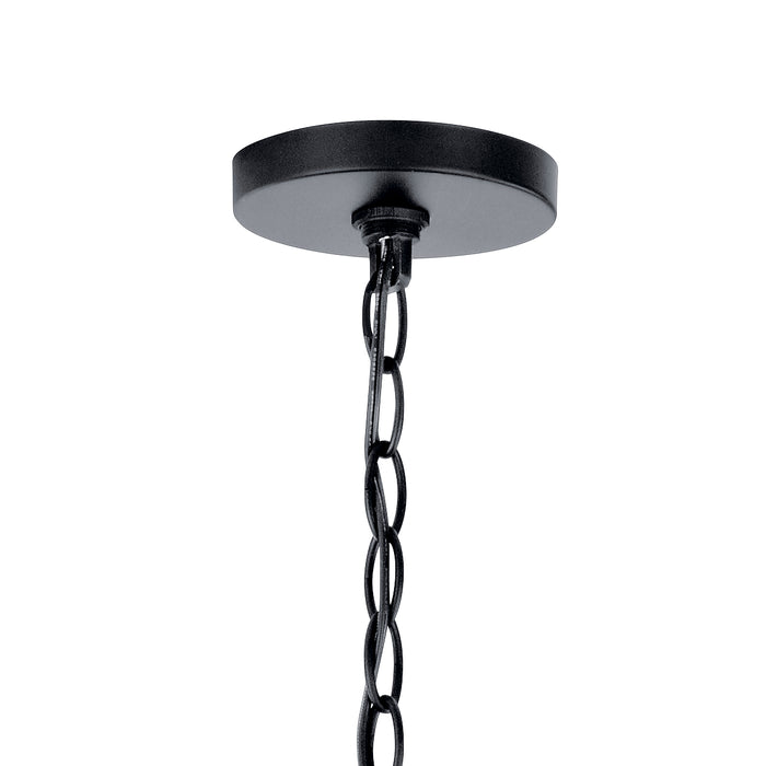 Four Light Foyer Pendant from the Crosby collection in Black finish