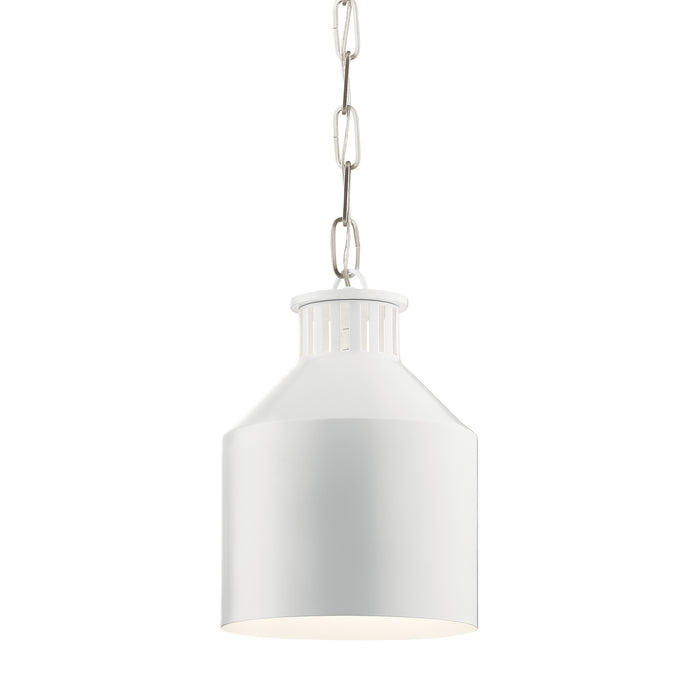 One Light Mini Pendant from the Montauk collection in White finish