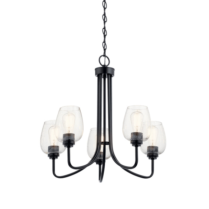 Five Light Chandelier from the Valserrano collection in Black finish