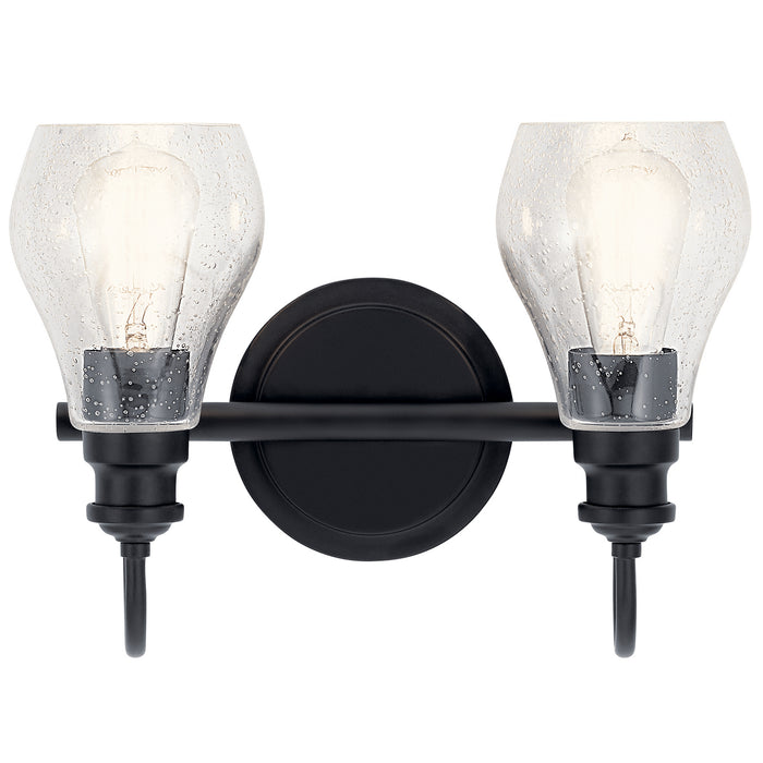 Two Light Bath from the Greenbrier collection in Black finish