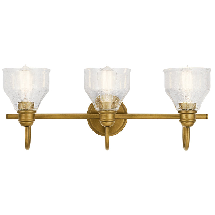 Three Light Bath from the Avery collection in Natural Brass finish