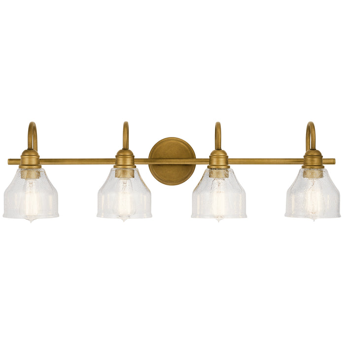 Four Light Bath from the Avery collection in Natural Brass finish