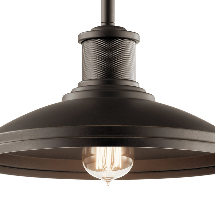 One Light Outdoor Pendant/Semi Flush Mount from the Allenbury collection in Olde Bronze finish