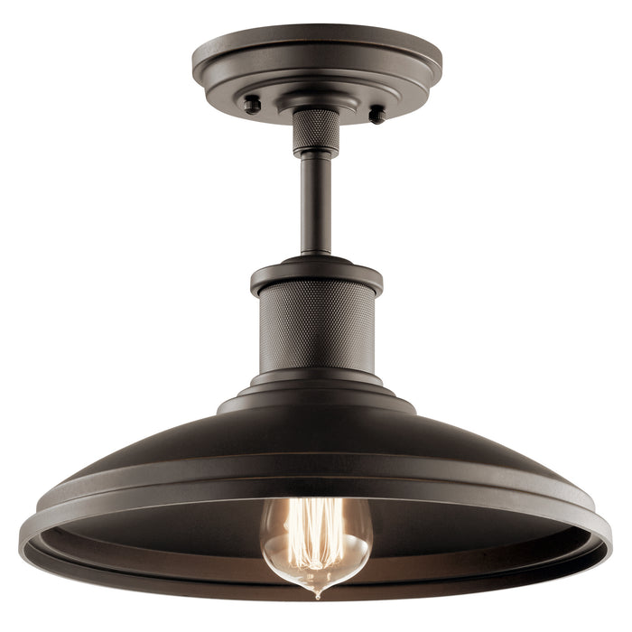 One Light Outdoor Pendant/Semi Flush Mount from the Allenbury collection in Olde Bronze finish