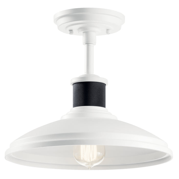 One Light Outdoor Pendant/Semi Flush Mount from the Allenbury collection in White finish