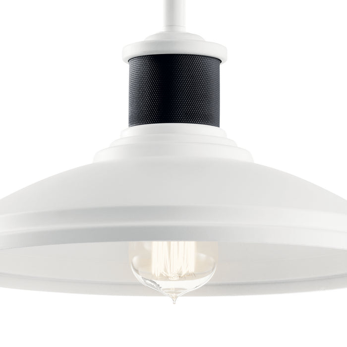 One Light Outdoor Pendant/Semi Flush Mount from the Allenbury collection in White finish