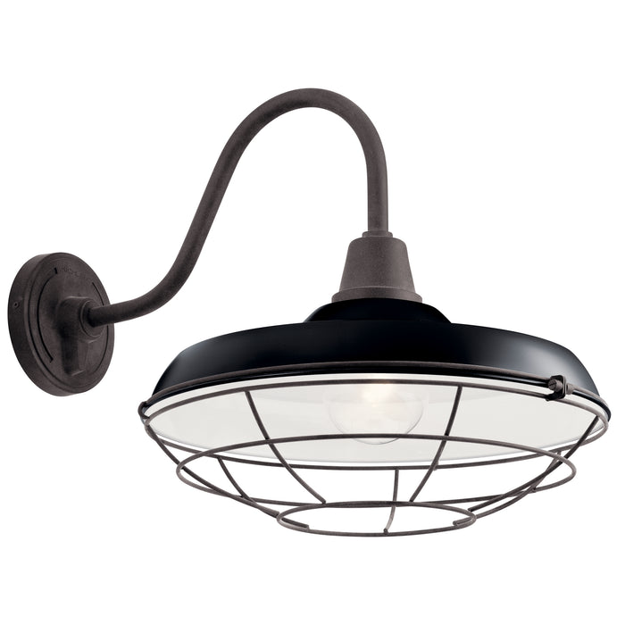 One Light Outdoor Wall Mount from the Pier collection in Black finish