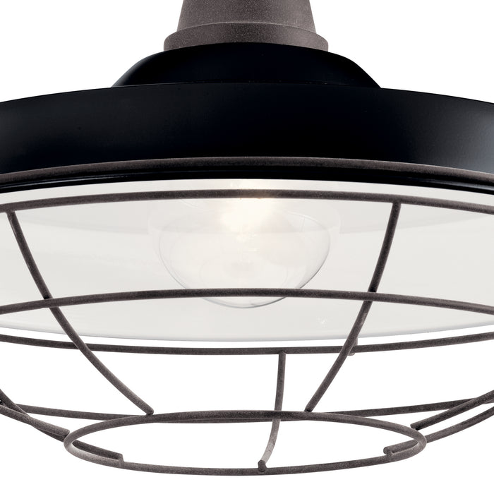 One Light Outdoor Wall Mount from the Pier collection in Black finish