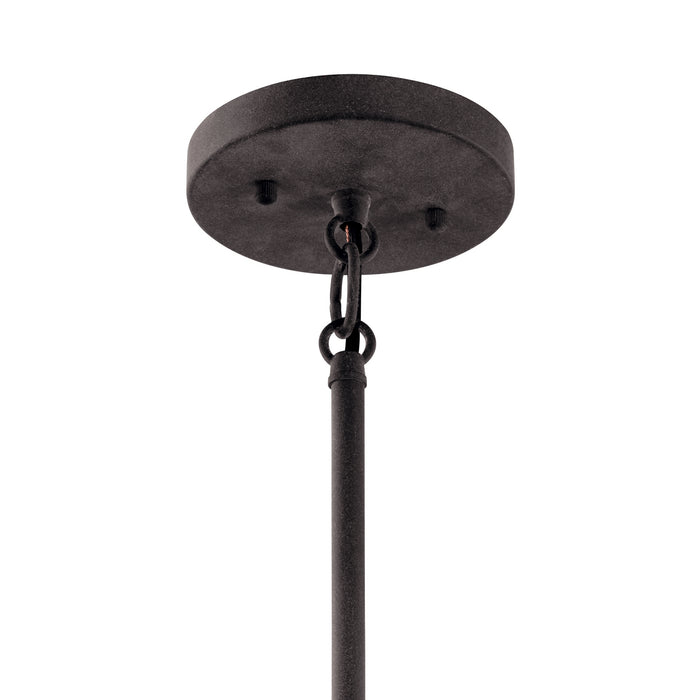 One Light Outdoor Pendant/Semi Flush Mount from the Pier collection in Black finish