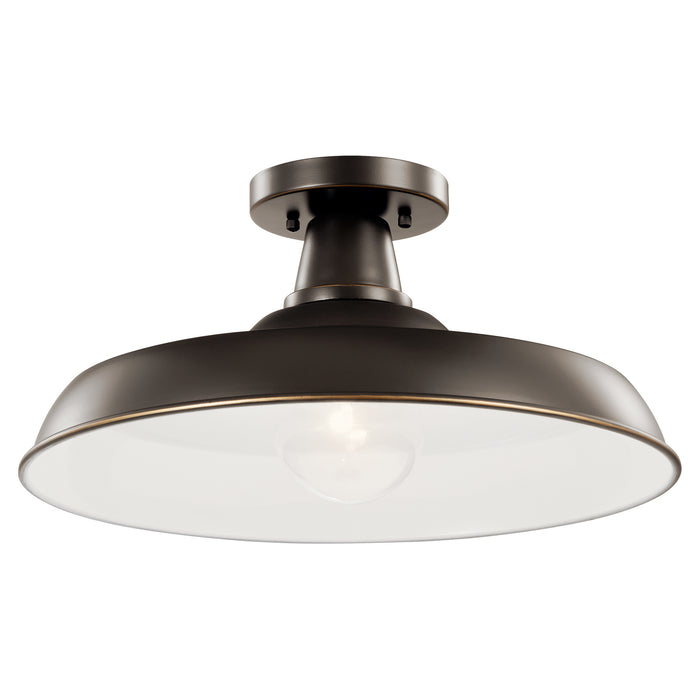 One Light Outdoor Pendant/Semi Flush Mount from the Pier collection in Olde Bronze finish
