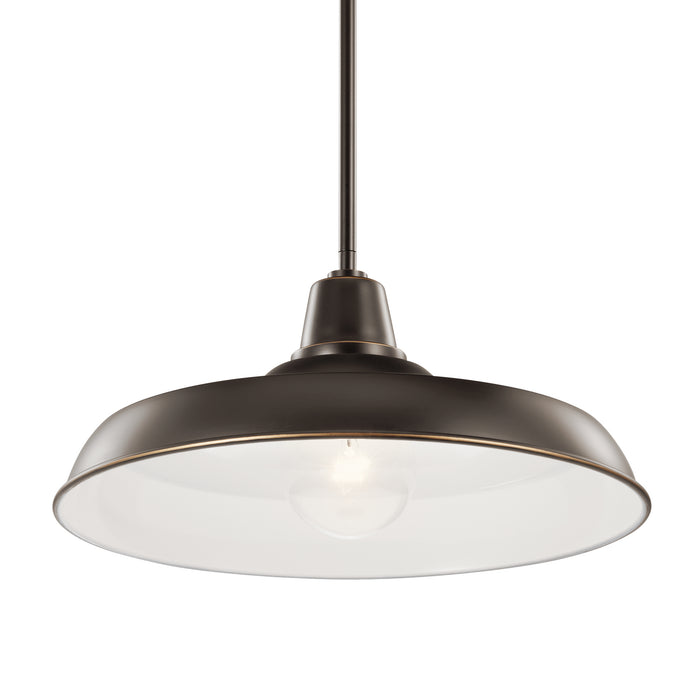One Light Outdoor Pendant/Semi Flush Mount from the Pier collection in Olde Bronze finish