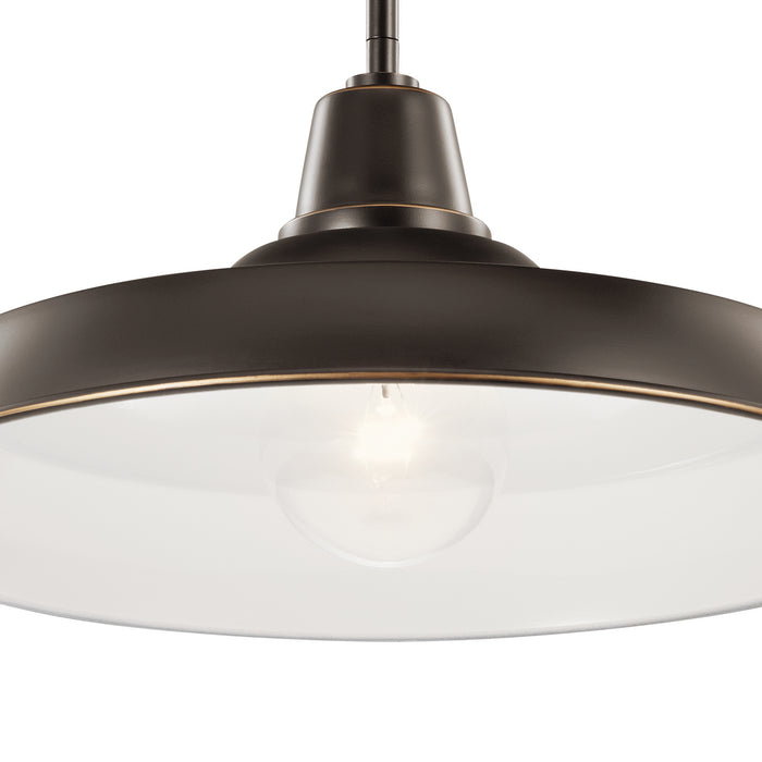 One Light Outdoor Pendant/Semi Flush Mount from the Pier collection in Olde Bronze finish