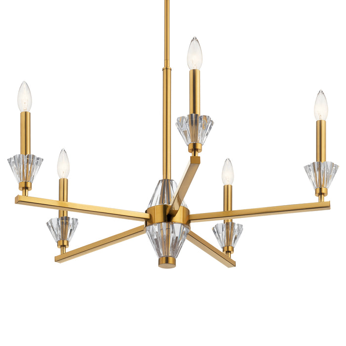 Five Light Chandelier from the Calyssa collection in Fox Gold finish