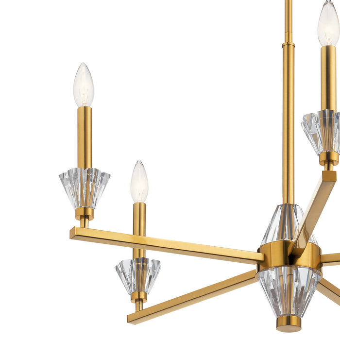 Five Light Chandelier from the Calyssa collection in Fox Gold finish