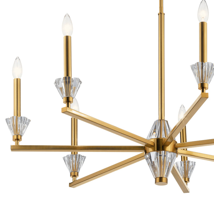 Seven Light Chandelier from the Calyssa collection in Fox Gold finish