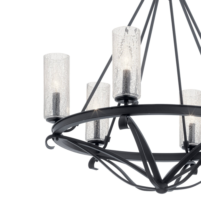 Six Light Chandelier from the Krysia collection in Black finish